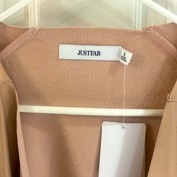 JustFab light Rose Gold Suede Feel Blazer/Jacket. New with tags! Size L - Picture 5 of 11
